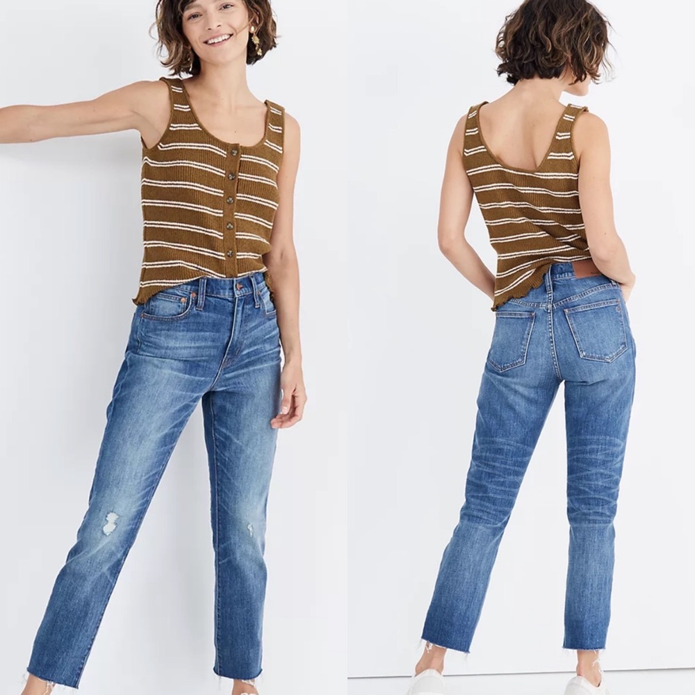 Madewell High-Rise Slim Boyjean Raw-Hemmed Edition